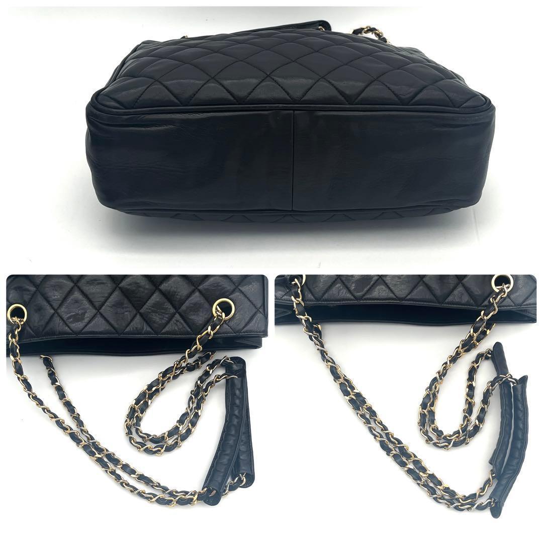 Chanel Quilted Chain Tote Lambskin Black That Is Easy To Match