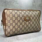 Gucci GG Clutch Brown Leather Second Logo