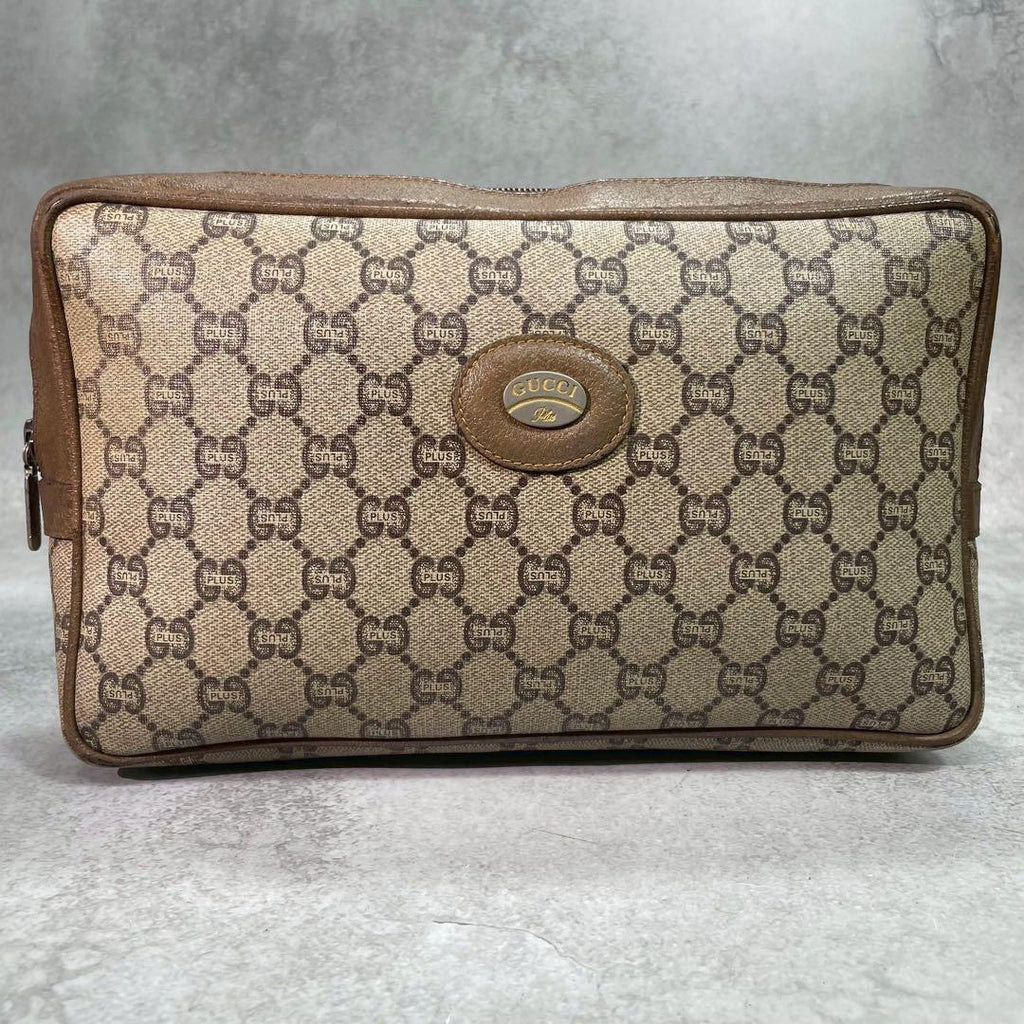 Gucci GG Clutch Brown Leather Second Logo — view 2