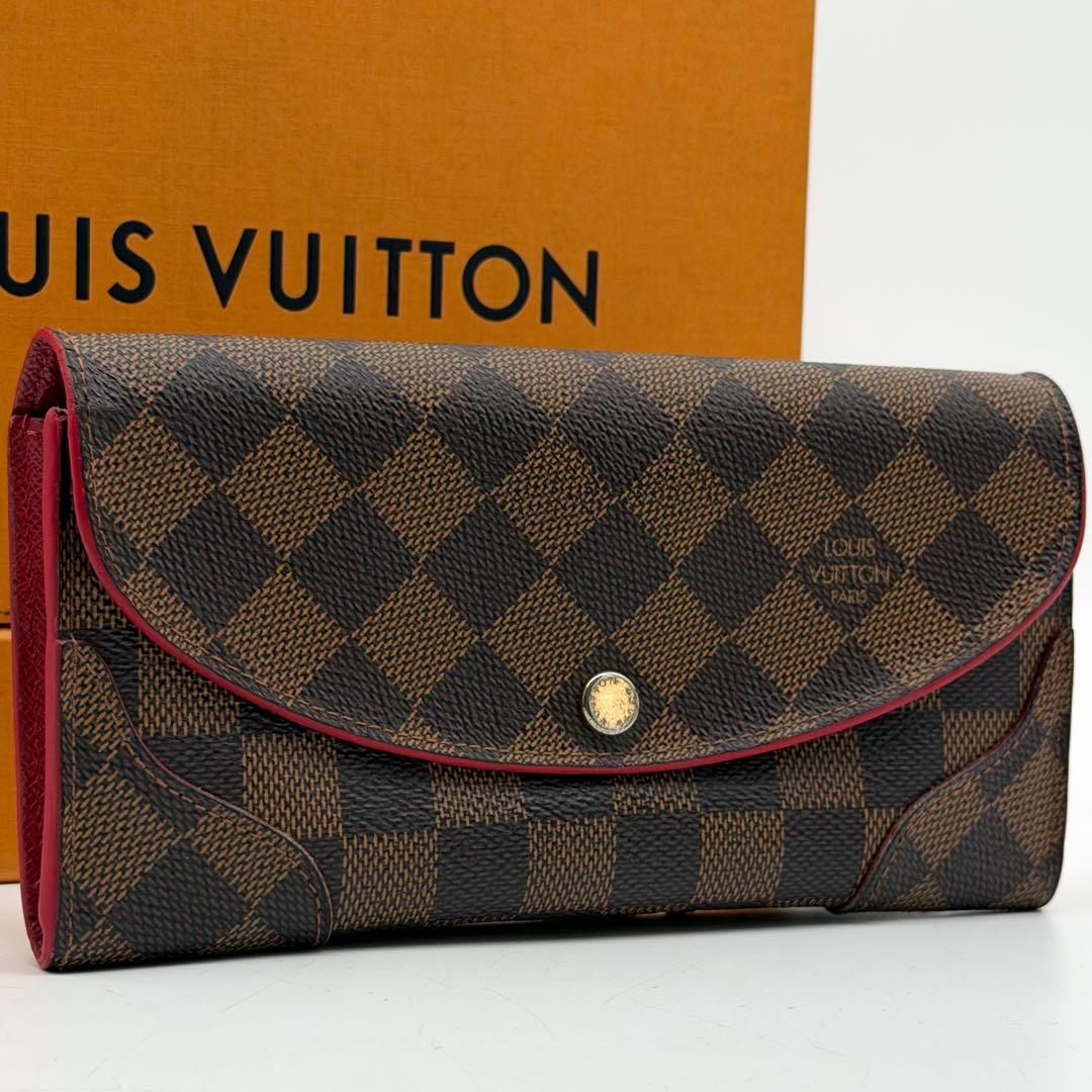 Louis Vuitton Portefeuille Kaisa Damier Red Wallet Rouge