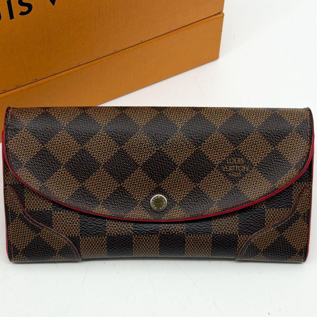 Louis Vuitton Portefeuille Kaisa Damier Red Wallet Rouge — view 2