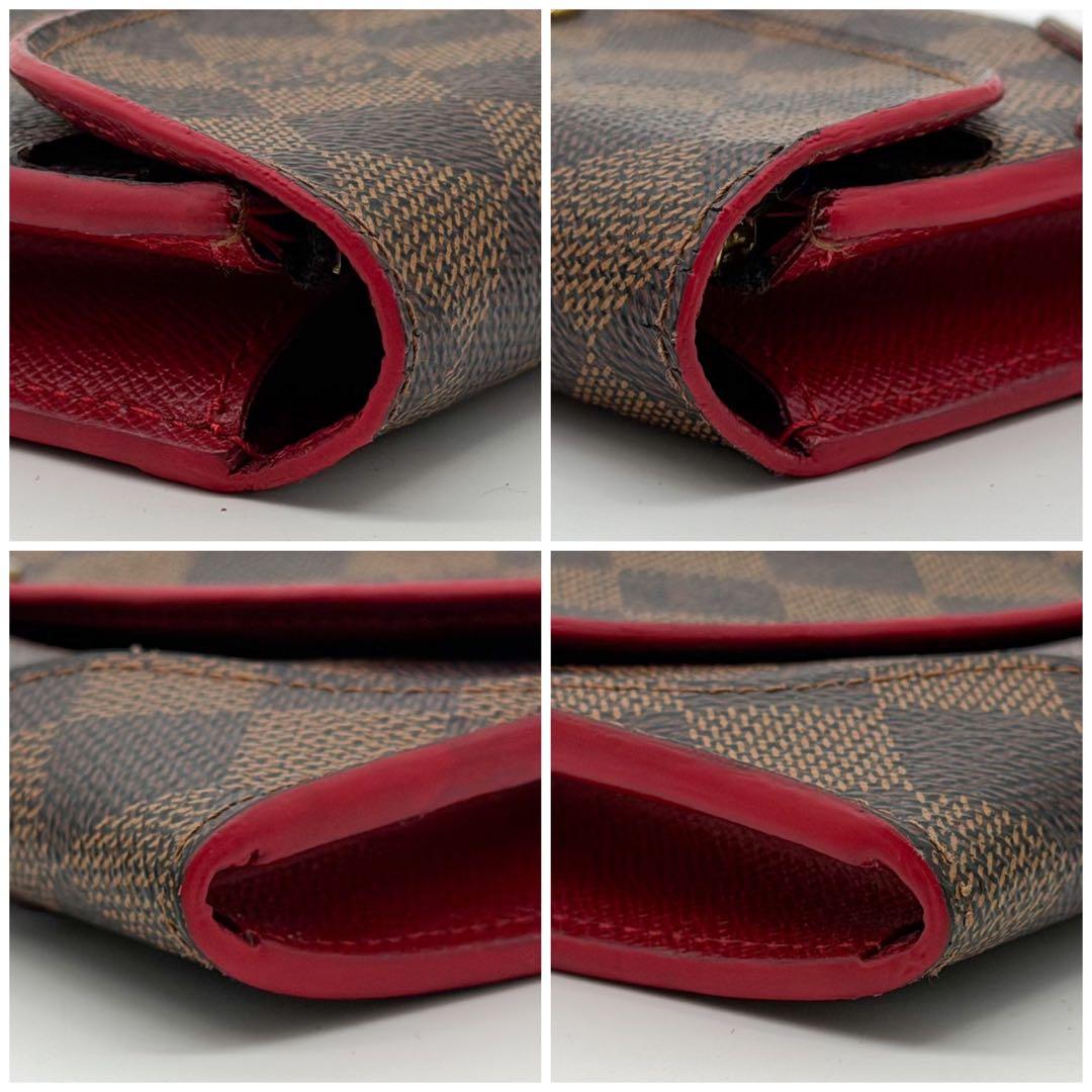 Louis Vuitton Portefeuille Kaisa Damier Red Wallet Rouge — view 5
