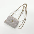 Chanel Caviar Leather CC Logo Mini Quilted Chain