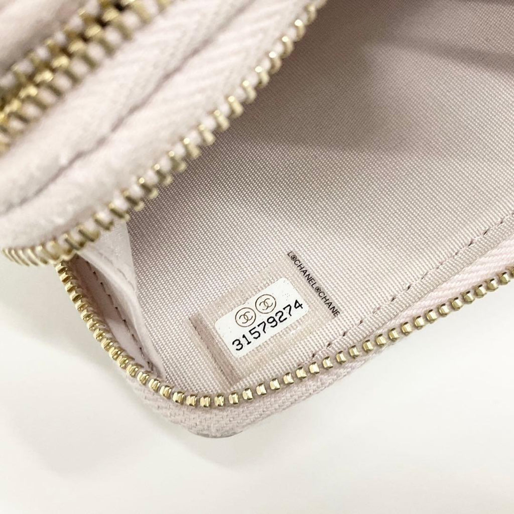 Chanel Caviar Leather CC Logo Mini Quilted Chain — view 8