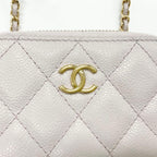 Chanel Caviar Leather CC Logo Mini Quilted Chain — view 9