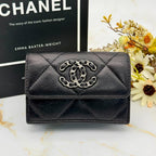 Chanel 19 Lambskin Trifold Wallet