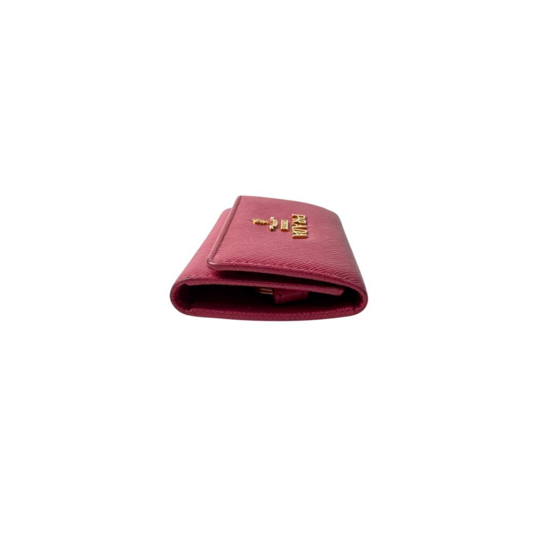 Prada Saffiano Leather Key Case 6 Key Holder — view 6