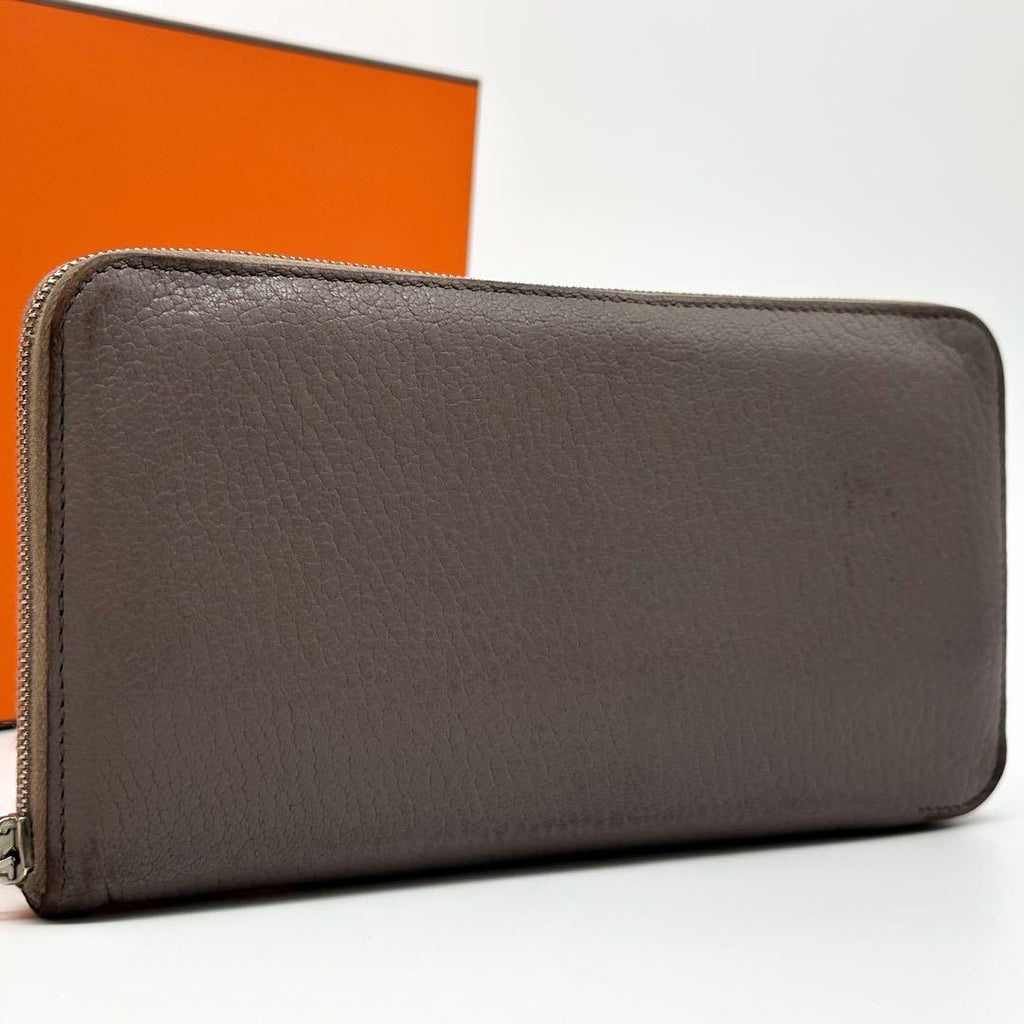 Hermes Azap Long All Leather Zip Around Wallet