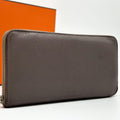Hermes Azap Long All Leather Zip Around Wallet