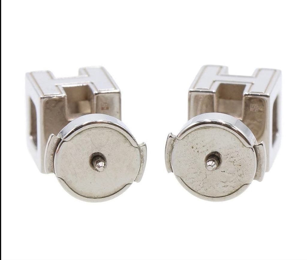 Hermes Cage de Ash Cube Logo Earrings — view 4