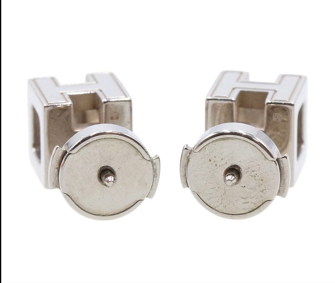 Hermes Cage de Ash Cube Logo Earrings — view 4