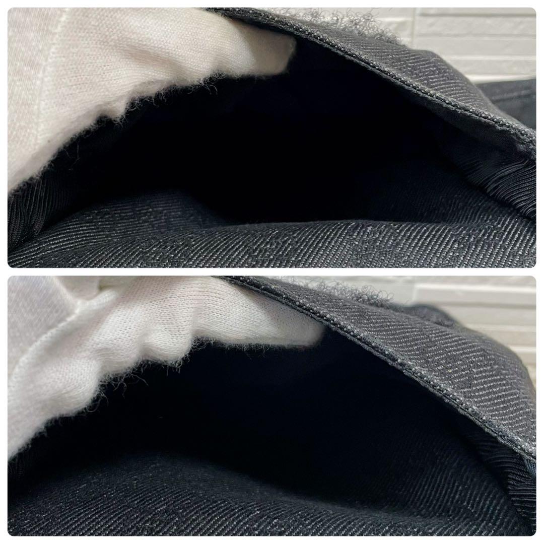 Gucci GG Canvas Leather Shoulder Bag Large Black — view 8