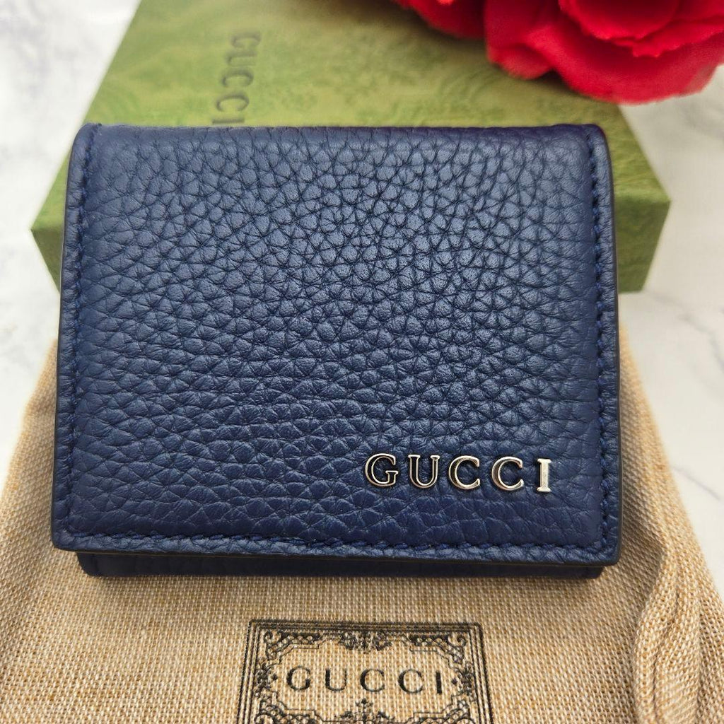 Gucci Logo Coin Purse Navy