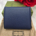 Gucci Logo Coin Purse Navy — view 2