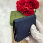 Gucci Logo Coin Purse Navy — view 4