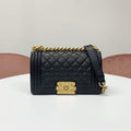 Chanel Boy 20 Quilted Lambskin Chain Shoulder