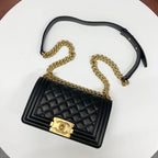 Chanel Boy 20 Quilted Lambskin Chain Shoulder — view 5