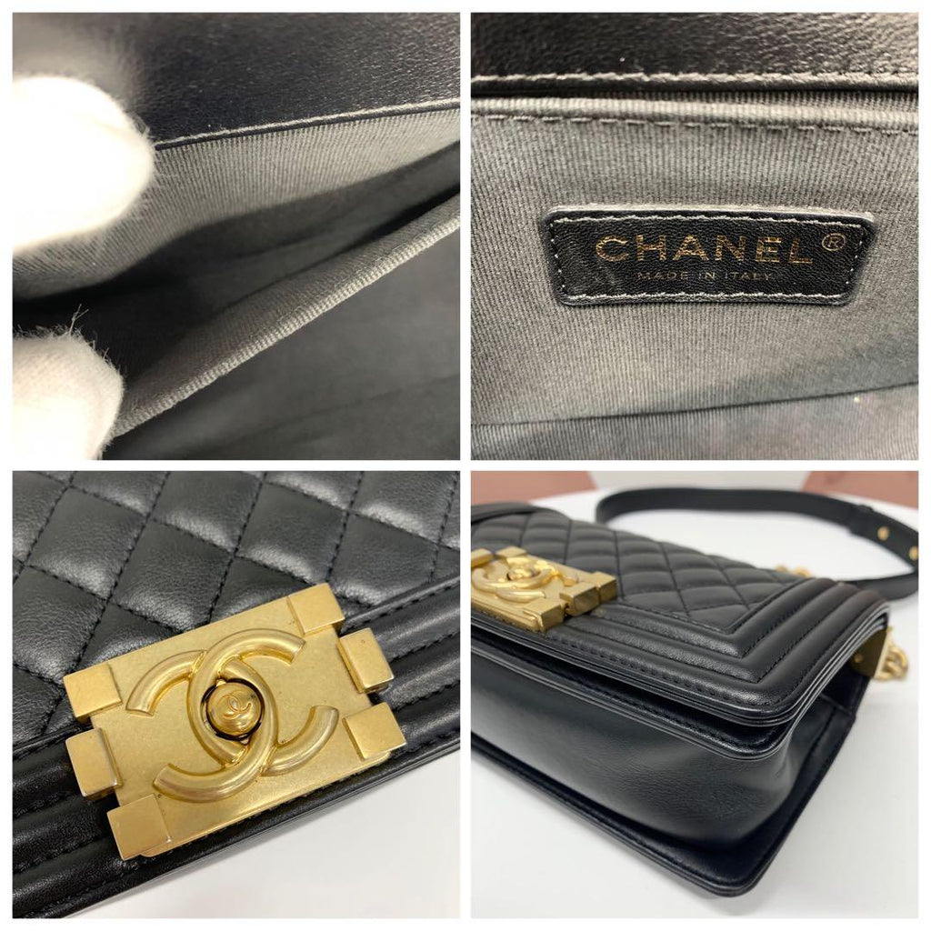 Chanel Boy 20 Quilted Lambskin Chain Shoulder — view 9