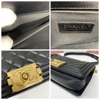 Chanel Boy 20 Quilted Lambskin Chain Shoulder — view 9