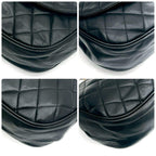 Chanel Quilted Chain Shoulder Bag Lambskin Black Gold — view 9