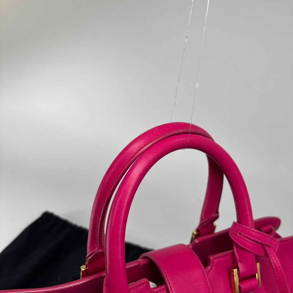 Saint Laurent Paris Cabas Handbag Shopping Pink — view 6