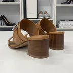 Hermes Leather Sandals Brown — view 5