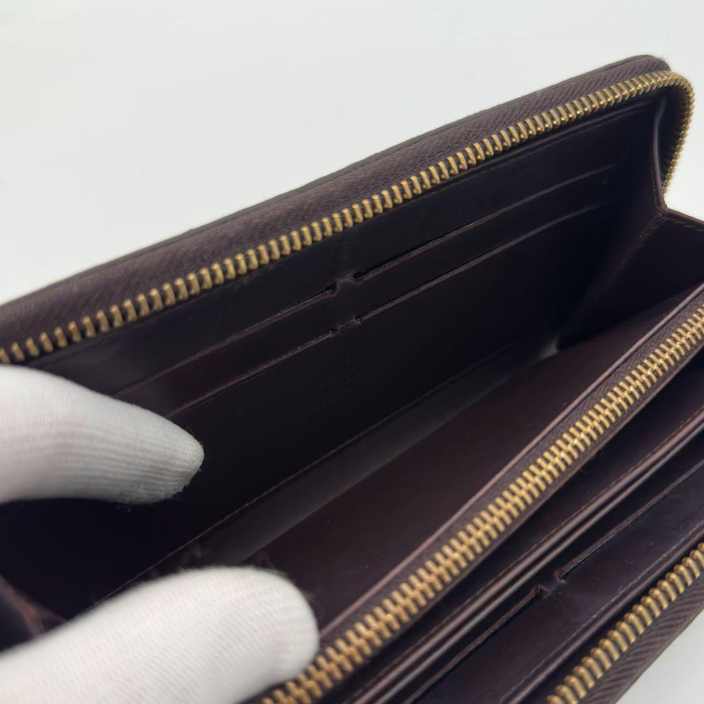 Louis Vuitton Zippy Wallet Vernis Amarante Monogram Round — view 9