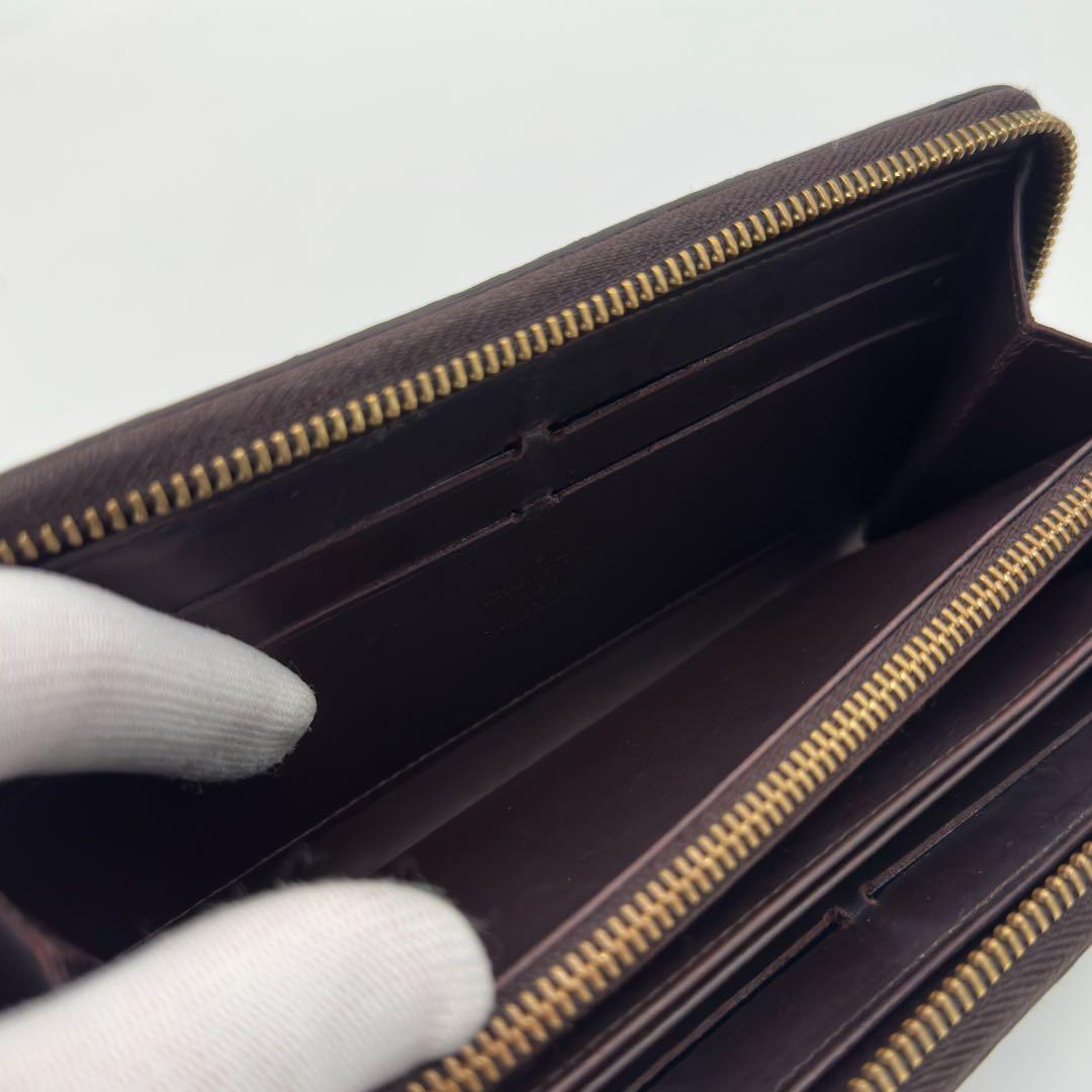 Louis Vuitton Zippy Wallet Vernis Amarante Monogram Round — view 9
