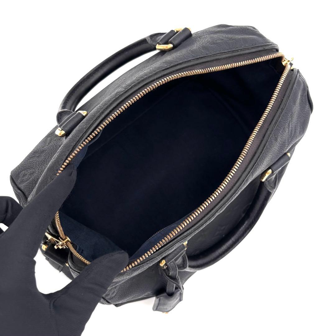 Louis Vuitton Monogram Empreinte Speedy Bandouliere 25 Navy Handbag — view 3