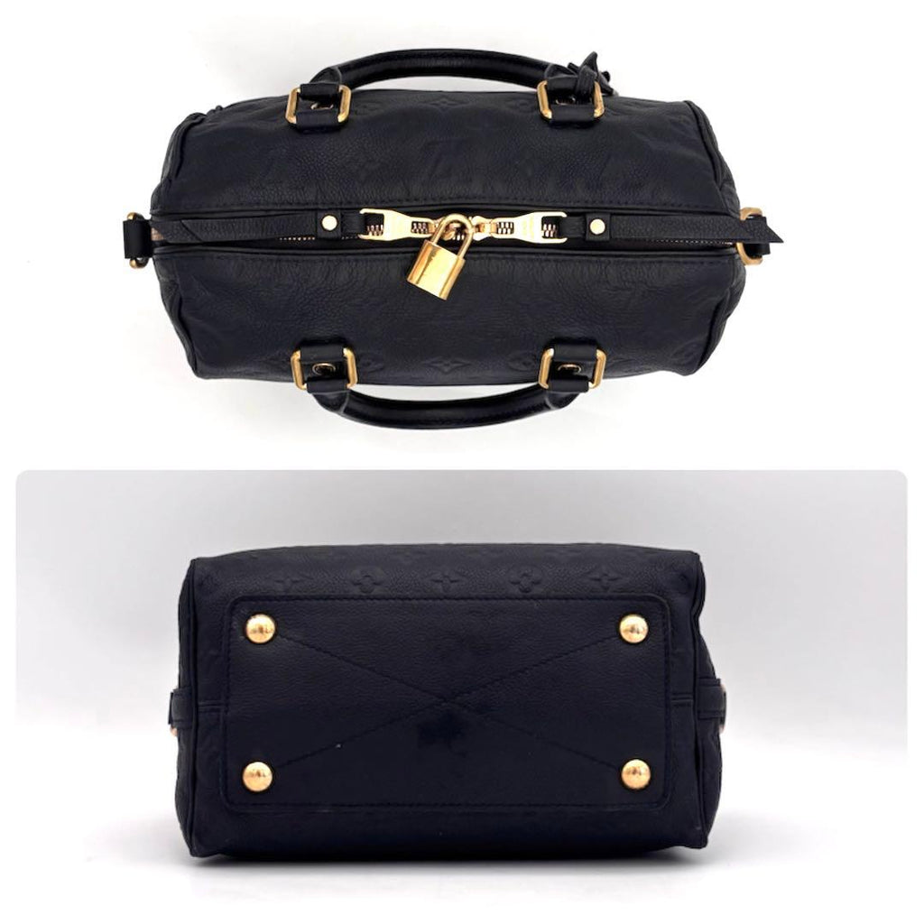 Louis Vuitton Monogram Empreinte Speedy Bandouliere 25 Navy Handbag — view 5