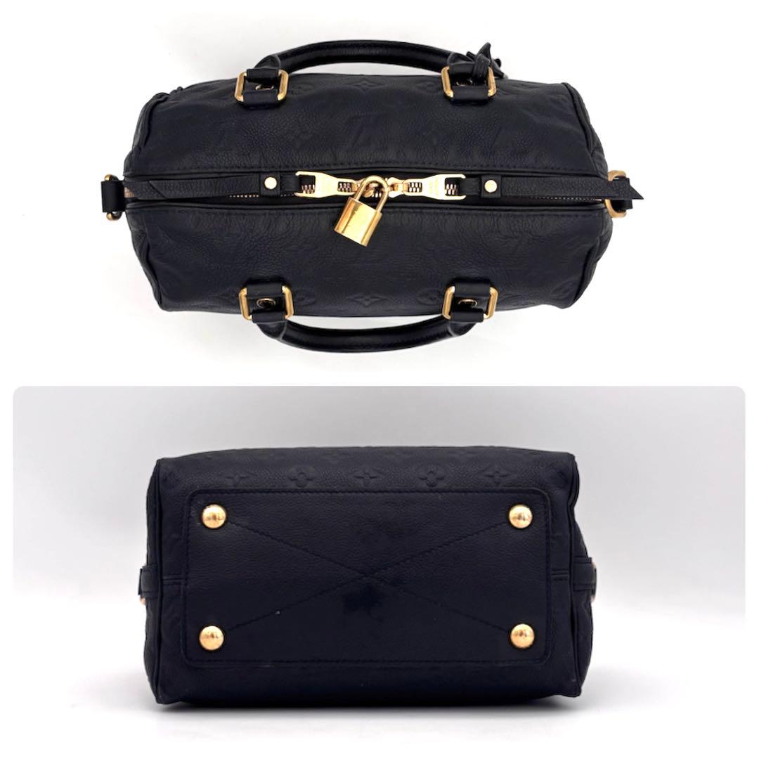 Louis Vuitton Monogram Empreinte Speedy Bandouliere 25 Navy Handbag — view 5