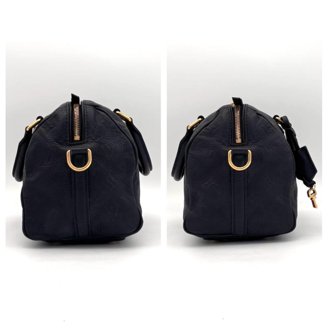 Louis Vuitton Monogram Empreinte Speedy Bandouliere 25 Navy Handbag — view 6