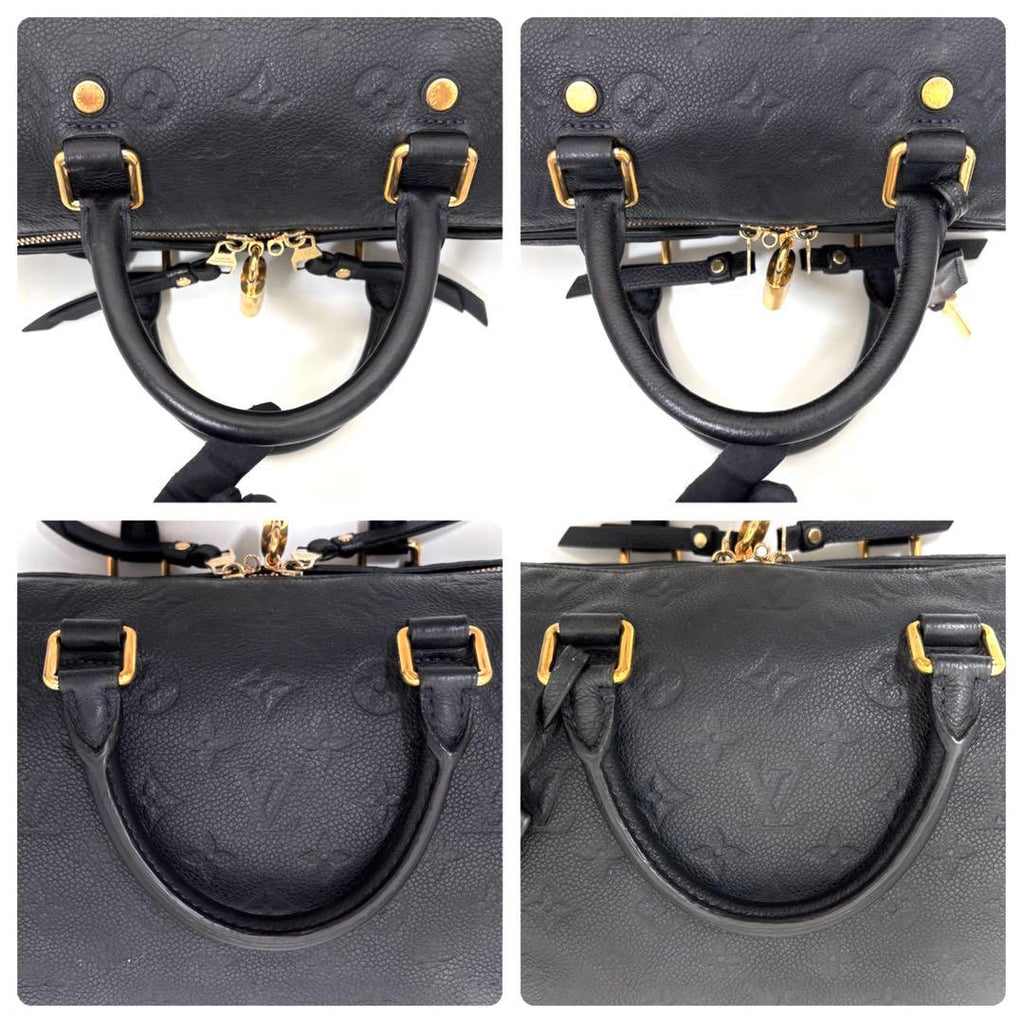 Louis Vuitton Monogram Empreinte Speedy Bandouliere 25 Navy Handbag — view 7