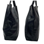 Celine Leather Horizontal Cabas Hand Tote Bag Black — view 3