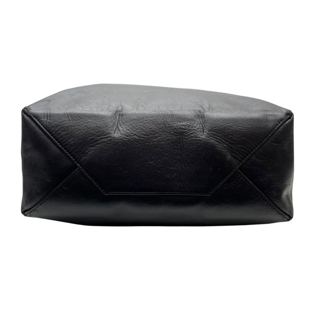Celine Leather Horizontal Cabas Hand Tote Bag Black — view 4