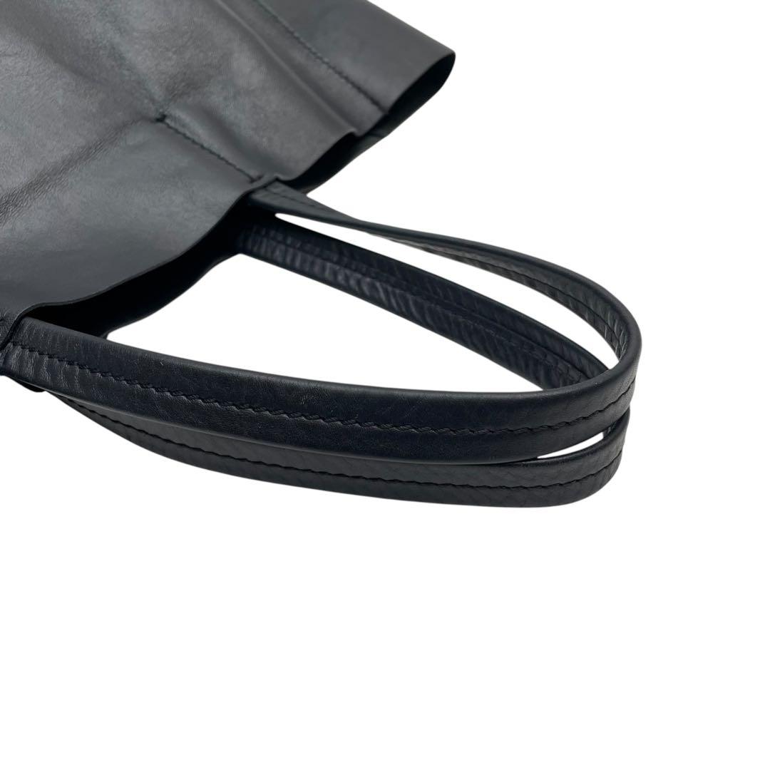 Celine Leather Horizontal Cabas Hand Tote Bag Black — view 6