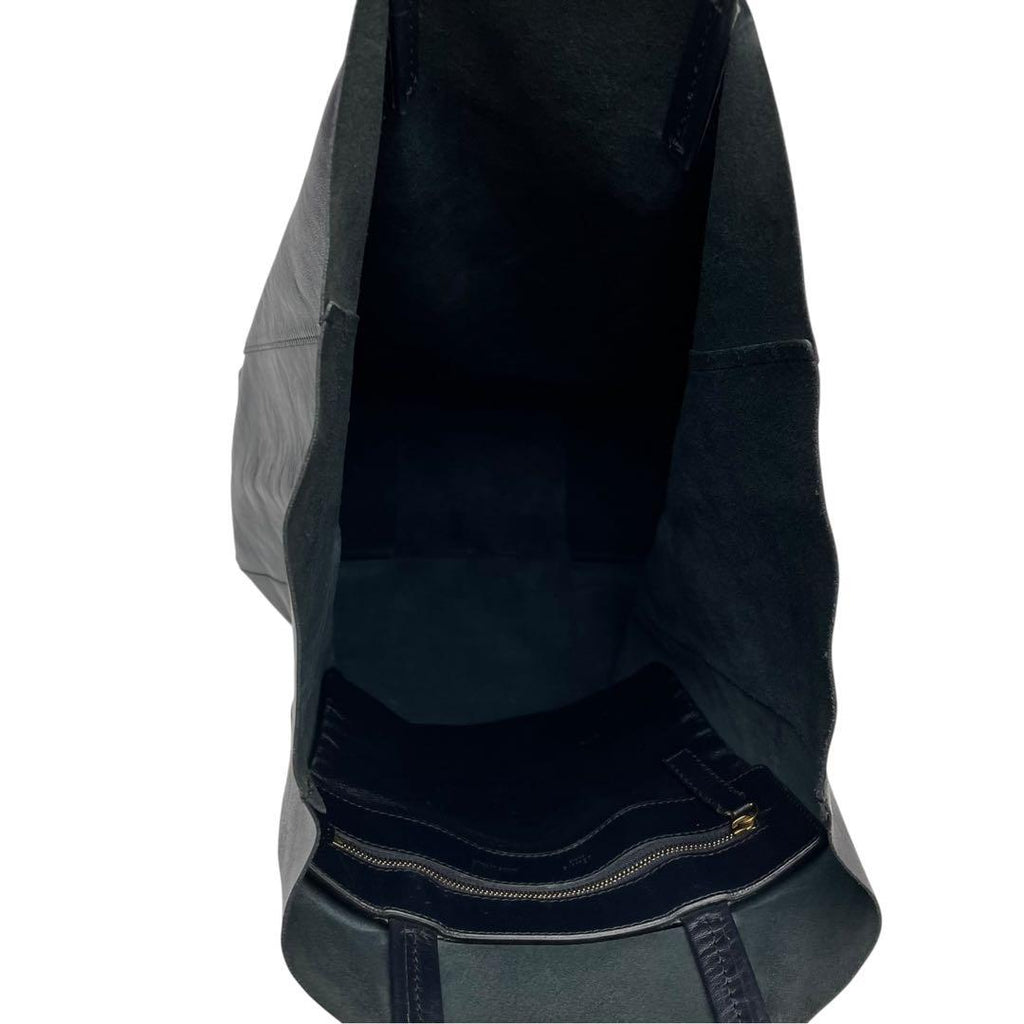 Celine Leather Horizontal Cabas Hand Tote Bag Black — view 7