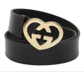Gucci Lovely Guccissima Heart Leather Belt