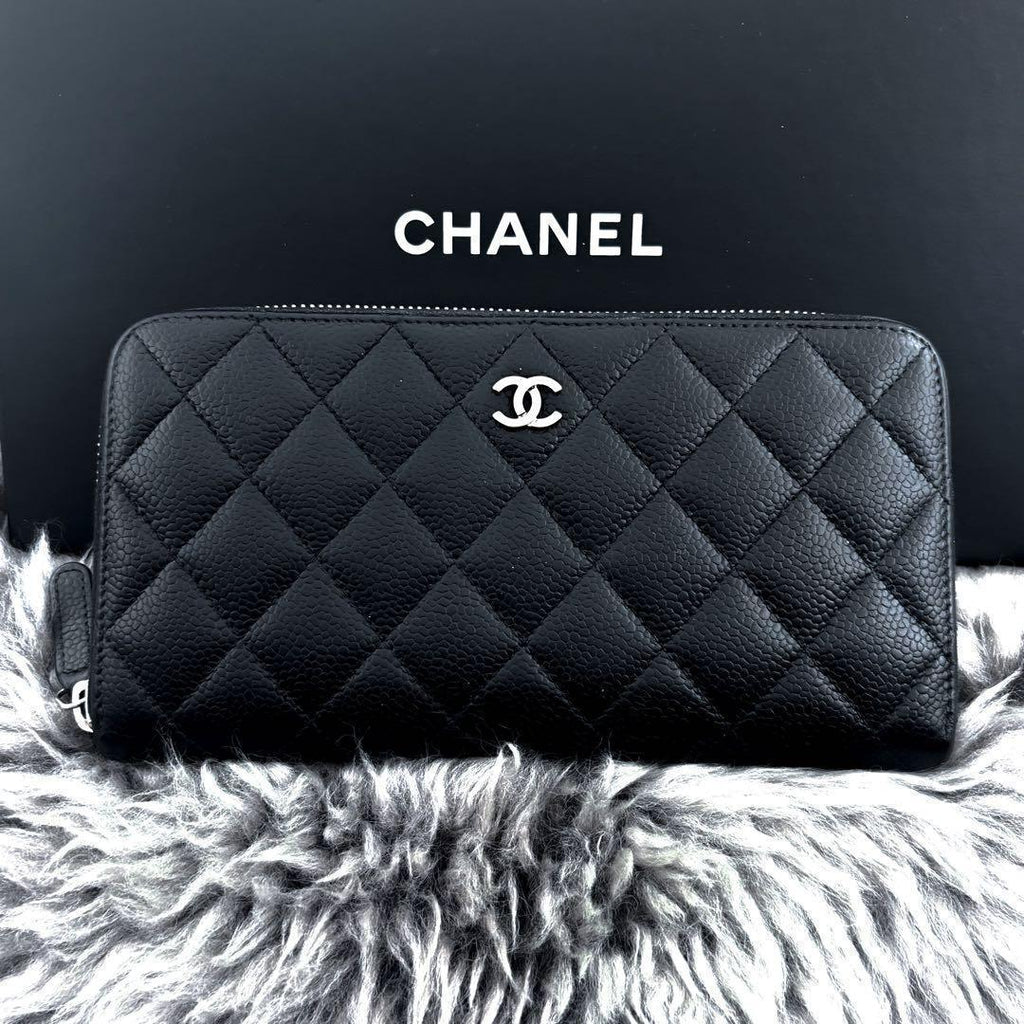 Chanel Wallet Quilted Zip Around Caviar — view 3