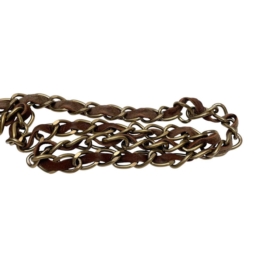 Chanel CC Logo Shearling Leather Fur Chain Shoulder — view 7