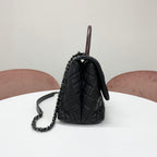 Chanel Quilted Coco Handle 29 Caviar Leather CC Logo — view 2