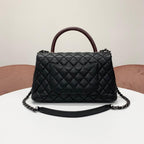 Chanel Quilted Coco Handle 29 Caviar Leather CC Logo — view 3