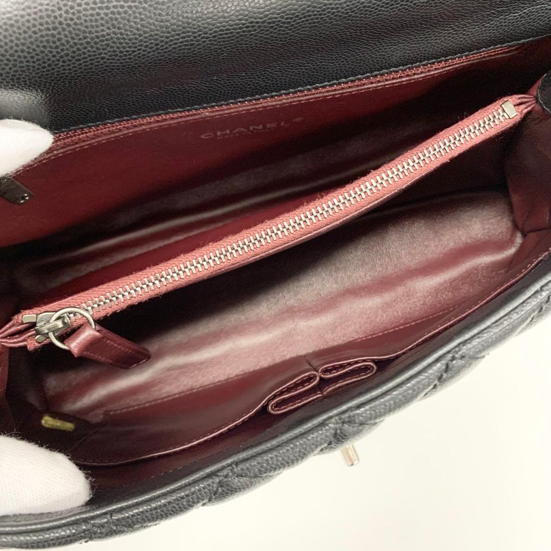 Chanel Quilted Coco Handle 29 Caviar Leather CC Logo — view 7