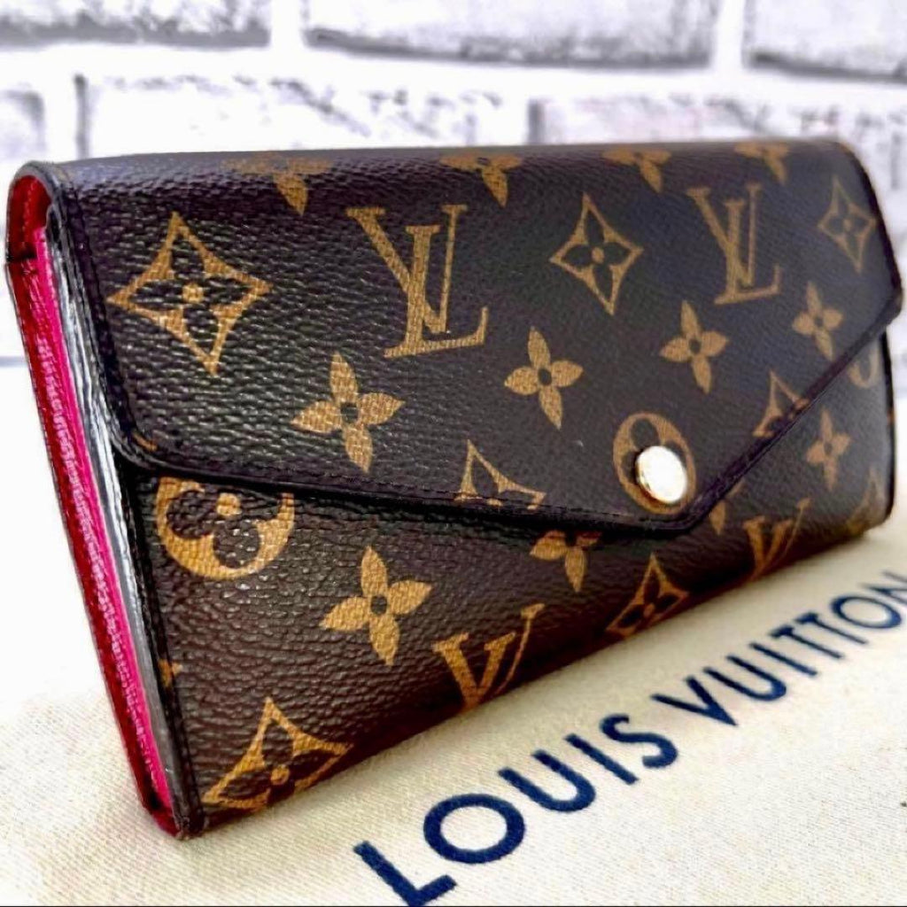 Louis Vuitton Portefeuille Sarah Fuchsia Monogram Wallet