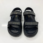 Dior Act Lambskin Rhinestone Sandals — view 2