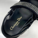 Dior Act Lambskin Rhinestone Sandals — view 7