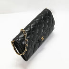 Chanel Quilted Wallet Caviar Leather Black — view 2