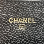 Chanel Quilted Wallet Caviar Leather Black — view 5