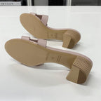 Hermes Oasis Leather Sandals Pink — view 6