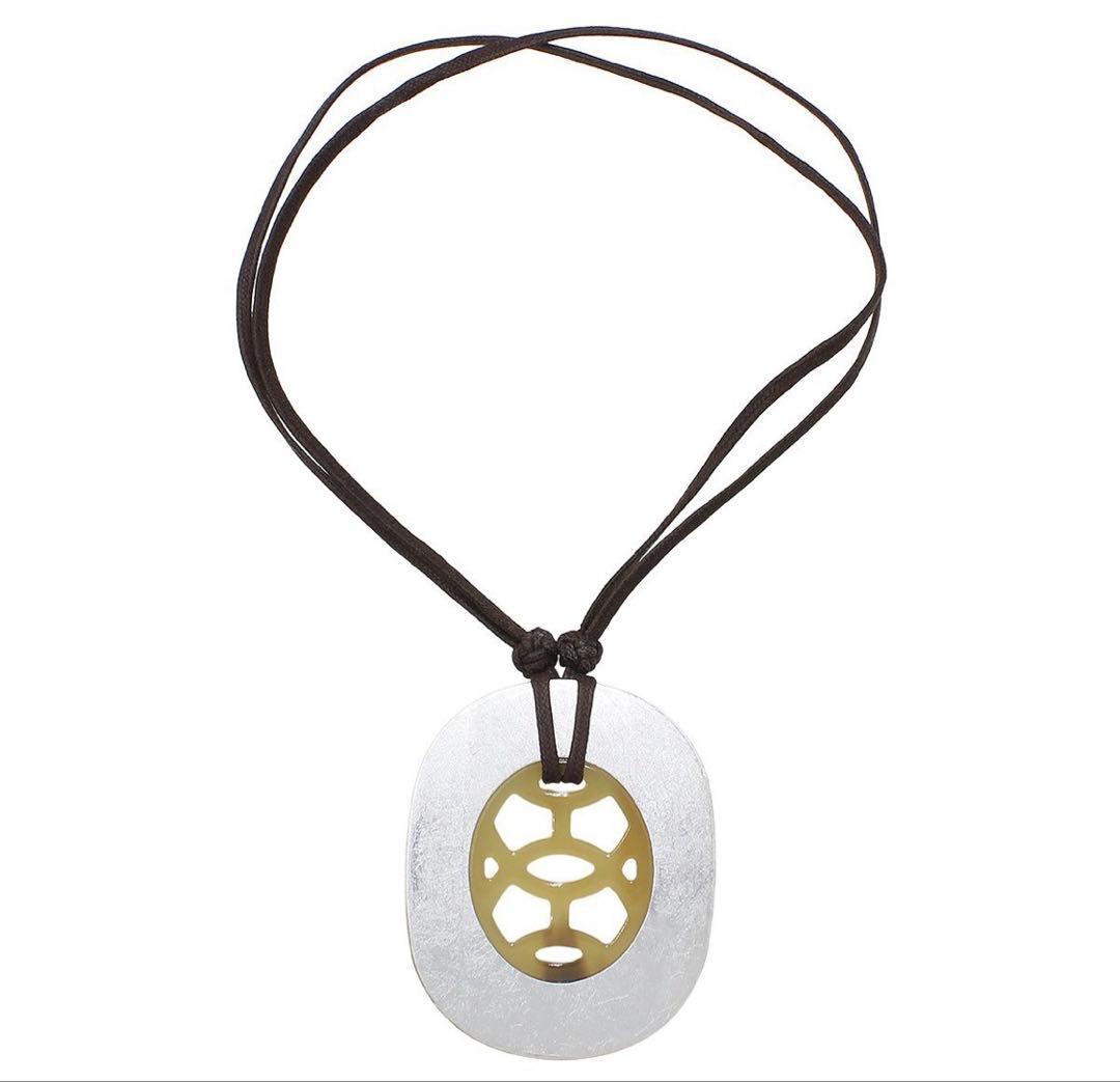 Hermes Buffalo Horn Lift GM Necklace — view 3